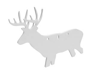 B/C AR500 3/8" SILHOUETTE DEER WHT